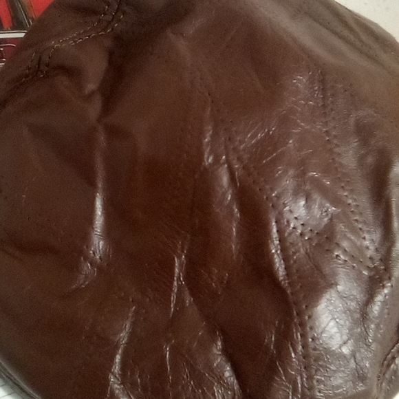 Vintage Brown Leather Patchwork Driving Cap - Picture 10 of 12